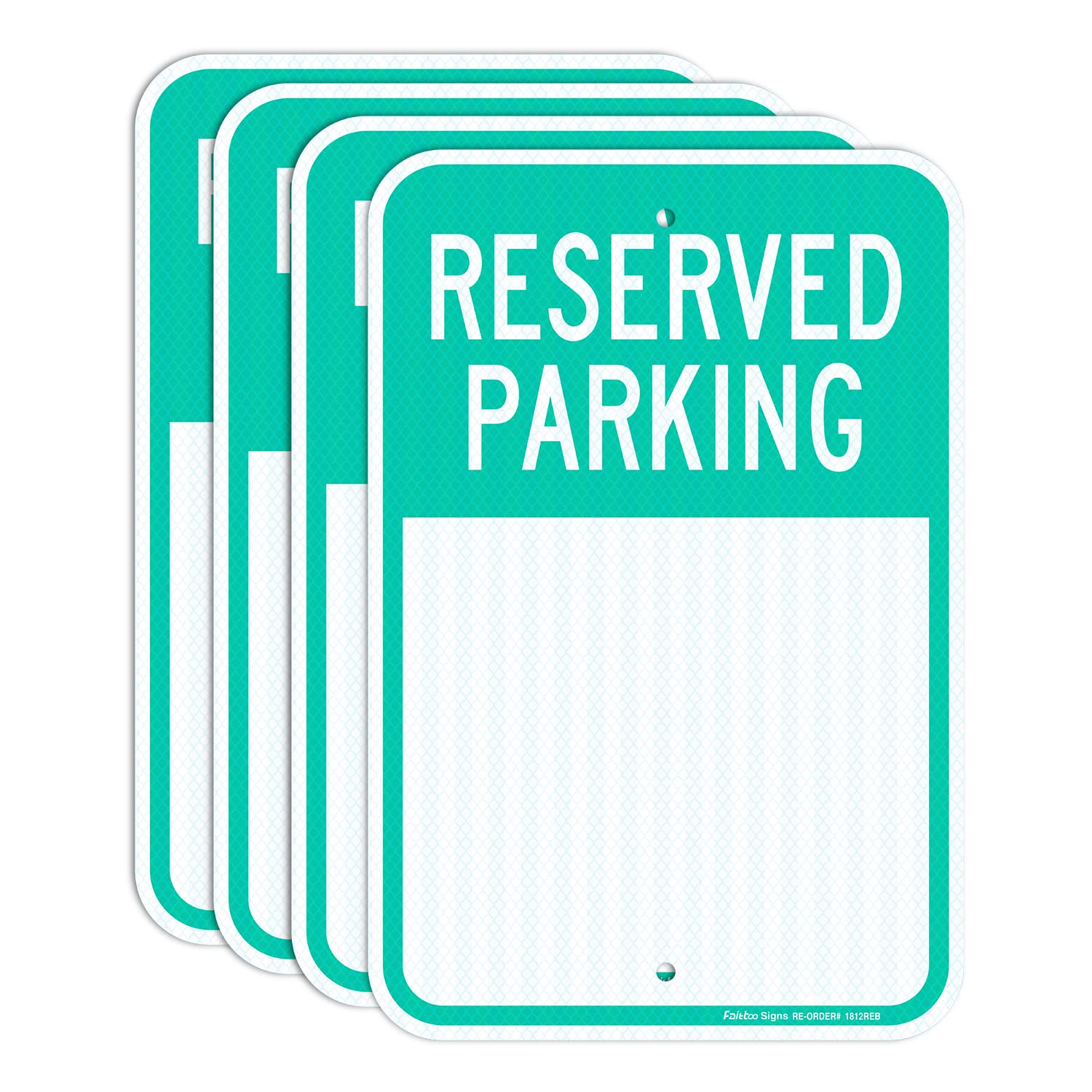 Faittoo Blank Reserved Parking Sign,18 x 12 Inch Engineer Grade Reflective Aluminum, Weather/Fade Resistant, UV Protected, Easy to Install and Read, Indoor/Outdoors Use