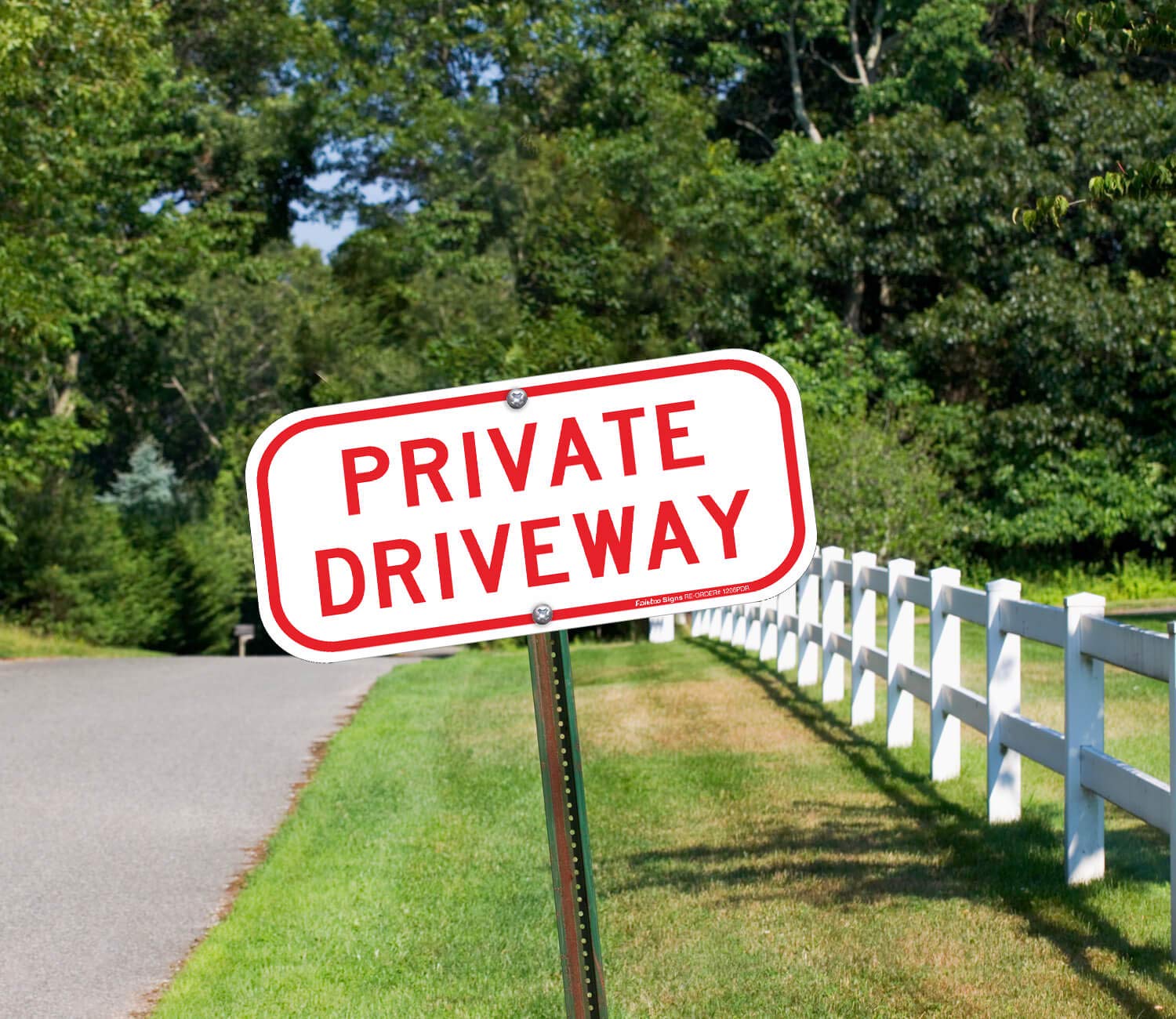 (2 Pack) Private Driveway Sign, .40 Rust Free Aluminum 12 x 6 Inches, UV Protected, Weather Resistant, Waterproof, Durable Ink，Easy to Mount