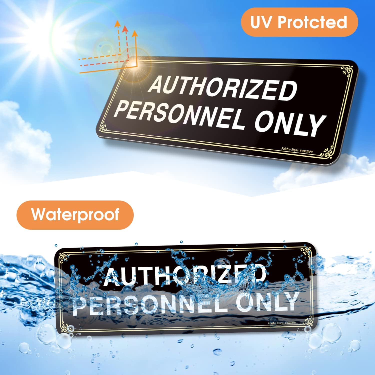 Restricted Area Sign Authorized Personnel Only, Do Not Enter Sign, 10 x 7 Inches .40 Rust Free Aluminum, UV Protected, Waterproof, Weather Resistant, Durable Ink, Easy to Mount
