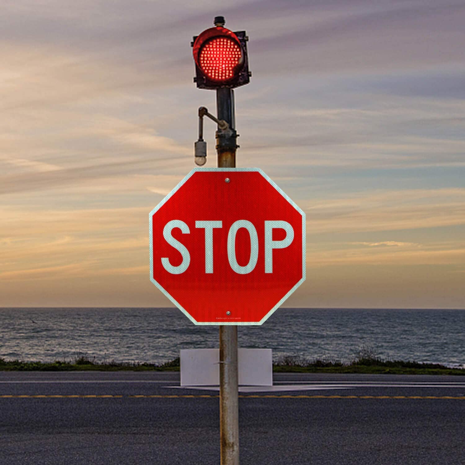 Stop Signs, 18 x 18 Inches Octagon Engineer Grade Reflective Sheeting Street Slow Warning Signs, Rust Free Aluminum, Reflective, UV Protected and Waterproof, Weather Resistant, Durable Ink
