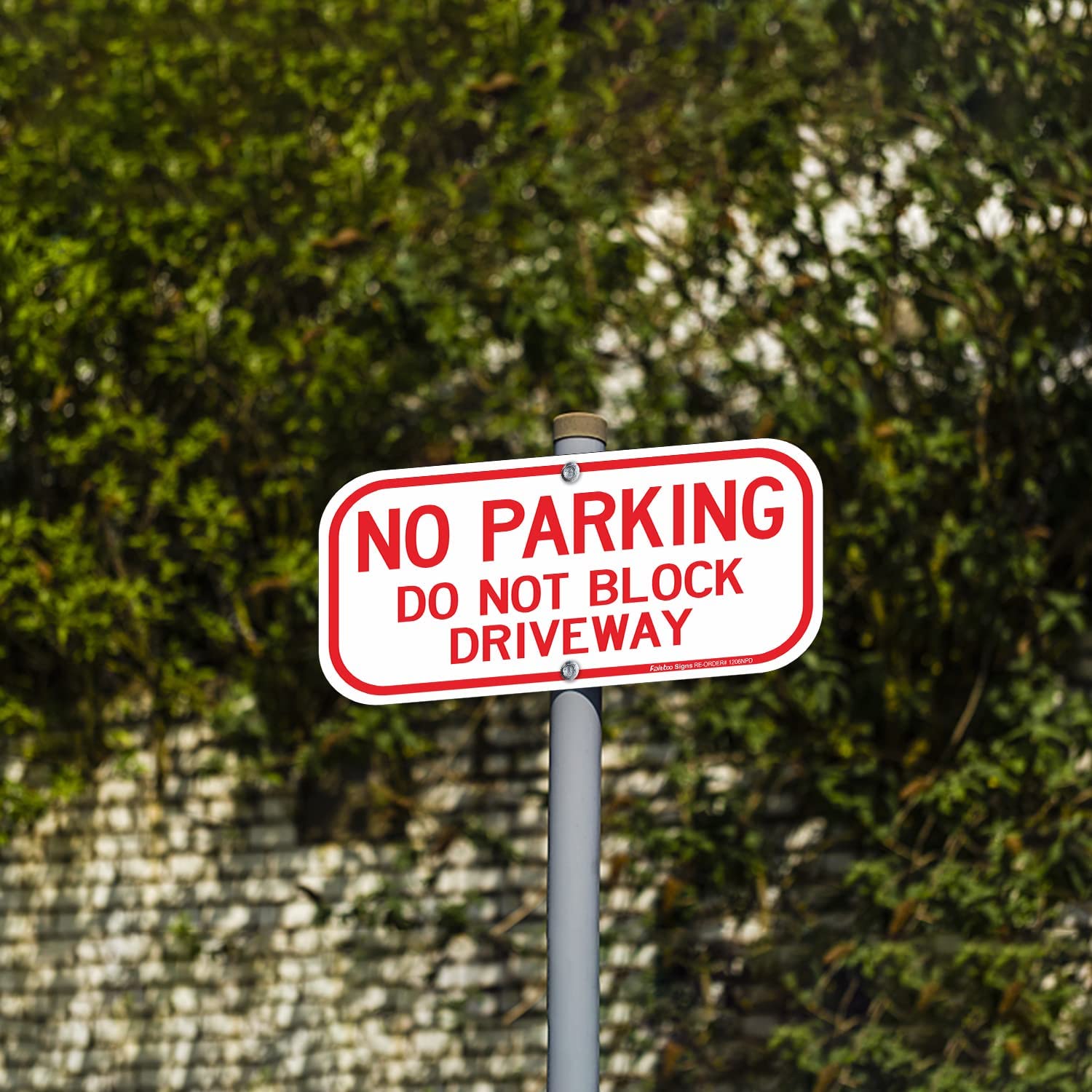 2 Pack No Parking Sign, Do Not Block Driveway Sign, Rust Free .40 Aluminum 12 x 6 Inches, UV Protected , Weather Resistant, Waterproof, Durable Ink，Easy to Mount