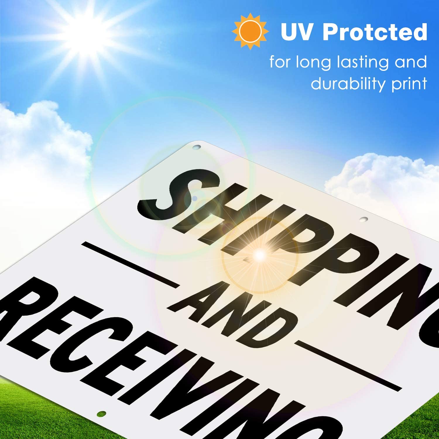 Shipping and Receiving Sign,14x10 Inches Rectangle Rust Free Aluminum Metal Sign,Weather/Fade Resistant,Easy to Mount,Black on White,Indoor/Outdoor Use