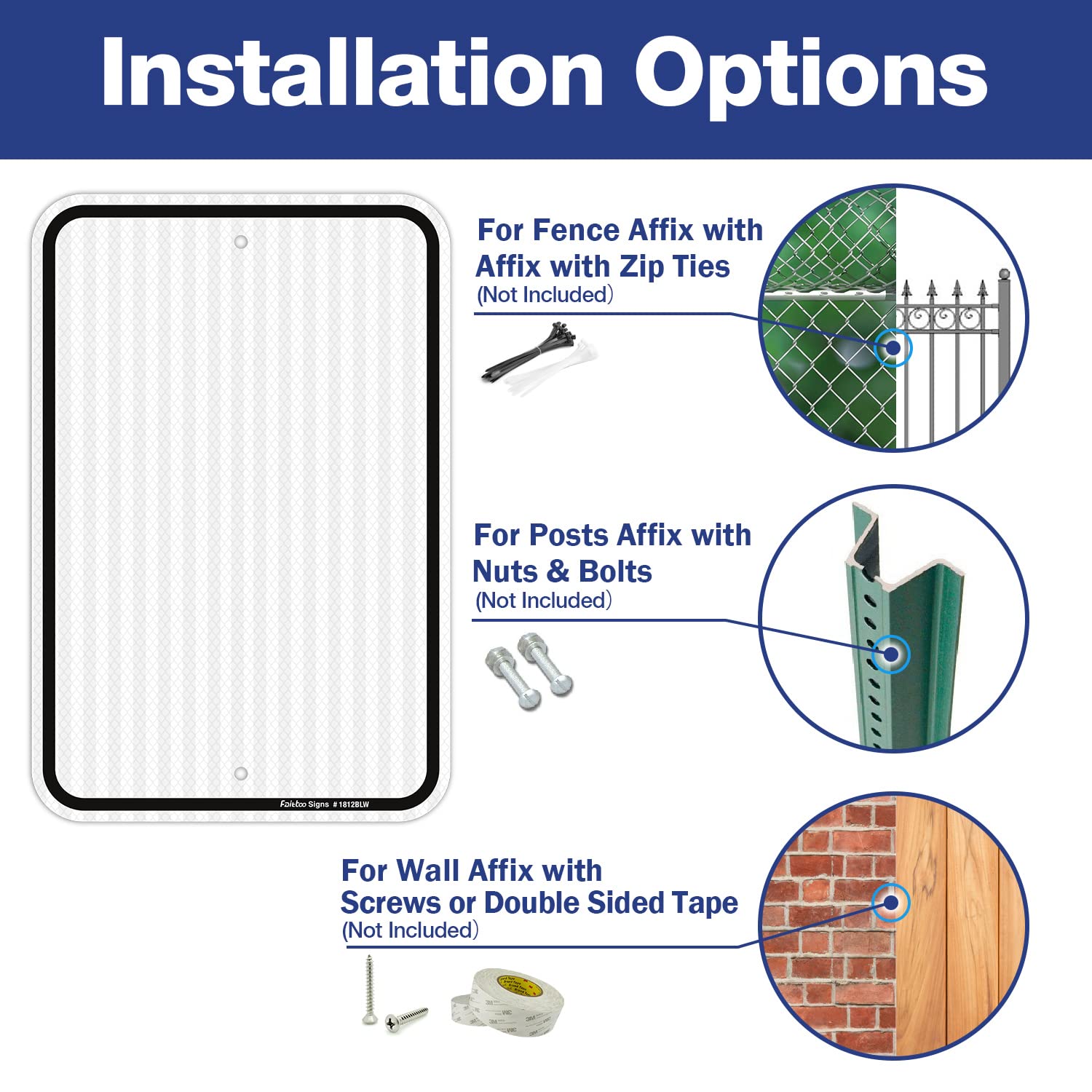 Faittoo Blank Write-On Metal Sign, 18 x 12 Inches Blank Metal Signs, Rust Free Aluminum, Engineer Grade Reflective Material, UV Protected, Weather/Fade Resistant, Easy to Install, Yellow