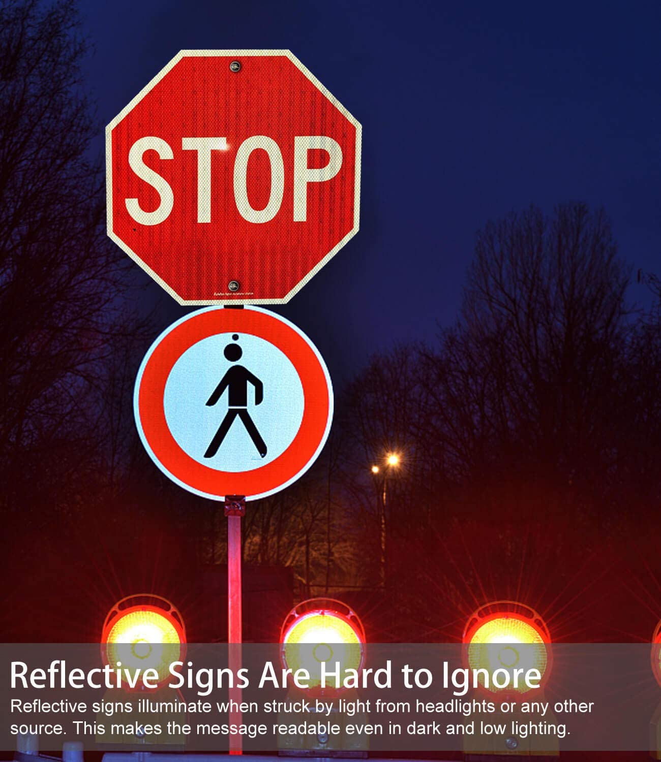 Stop Signs, 18 x 18 Inches Octagon Engineer Grade Reflective Sheeting Street Slow Warning Signs, Rust Free Aluminum, Reflective, UV Protected and Waterproof, Weather Resistant, Durable Ink