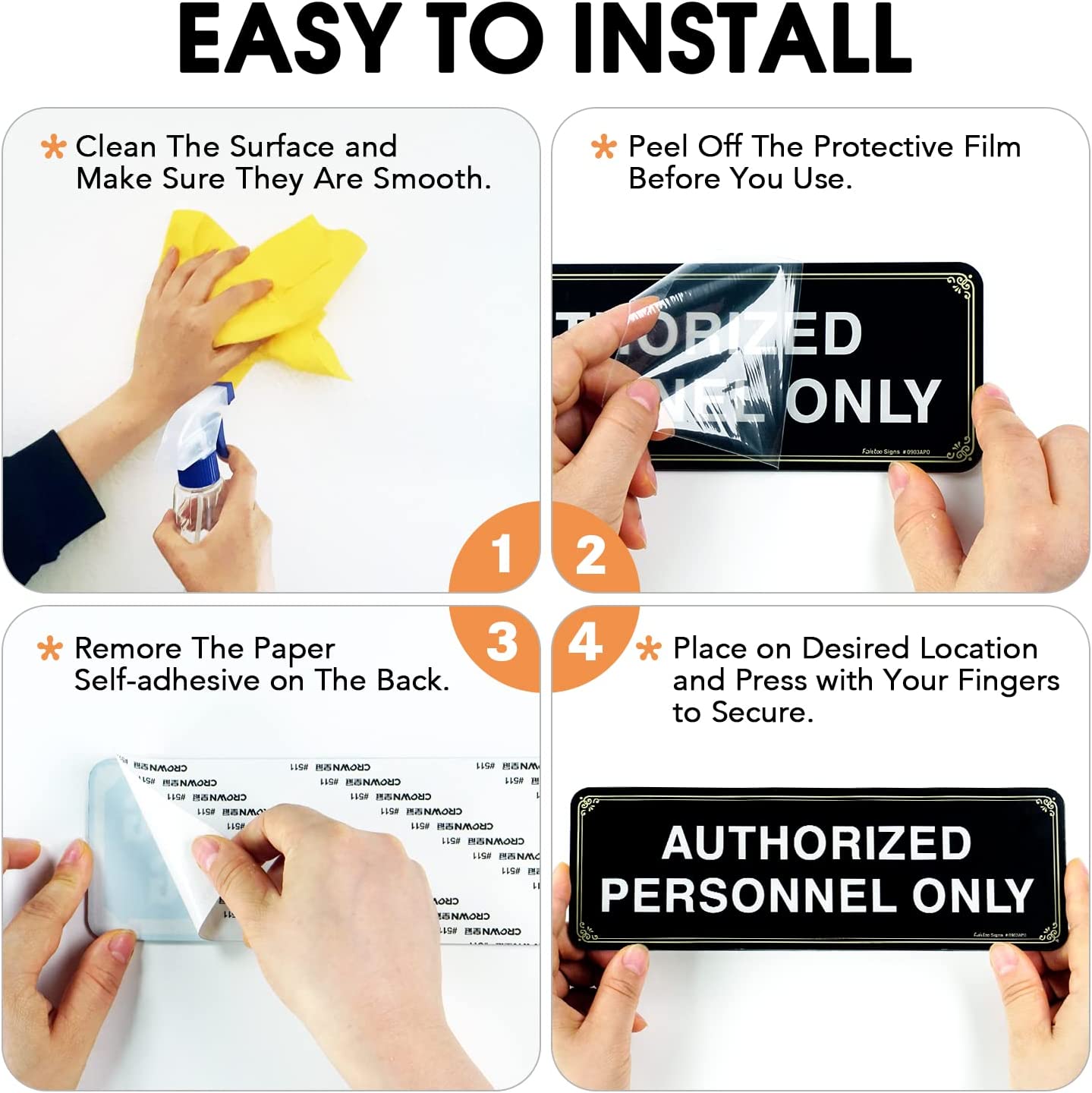 Restricted Area Sign Authorized Personnel Only, Do Not Enter Sign, 10 x 7 Inches .40 Rust Free Aluminum, UV Protected, Waterproof, Weather Resistant, Durable Ink, Easy to Mount