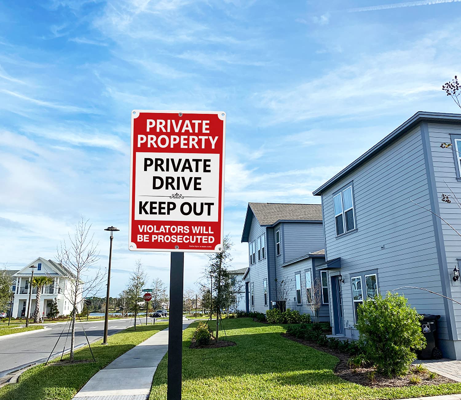 Private Property - Private Drive Keep Out, Violators Will Be Prosecuted Sign, Private Property Sign,14x10 In, Reflective,Rustfree Aluminum, Weather/Fade Resistant, Easy Mounting, Indoor/Outdoor Use