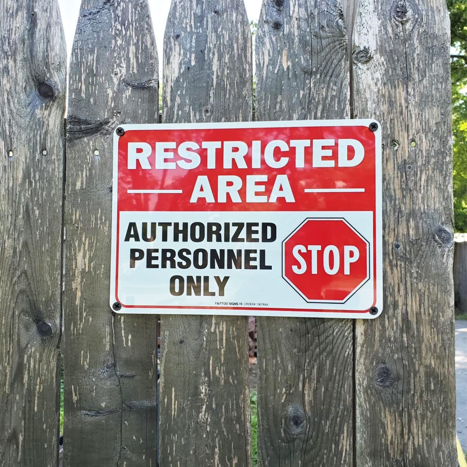 Restricted Area Sign Authorized Personnel Only, Do Not Enter Sign, 10 x 7 Inches .40 Rust Free Aluminum, UV Protected, Waterproof, Weather Resistant, Durable Ink, Easy to Mount