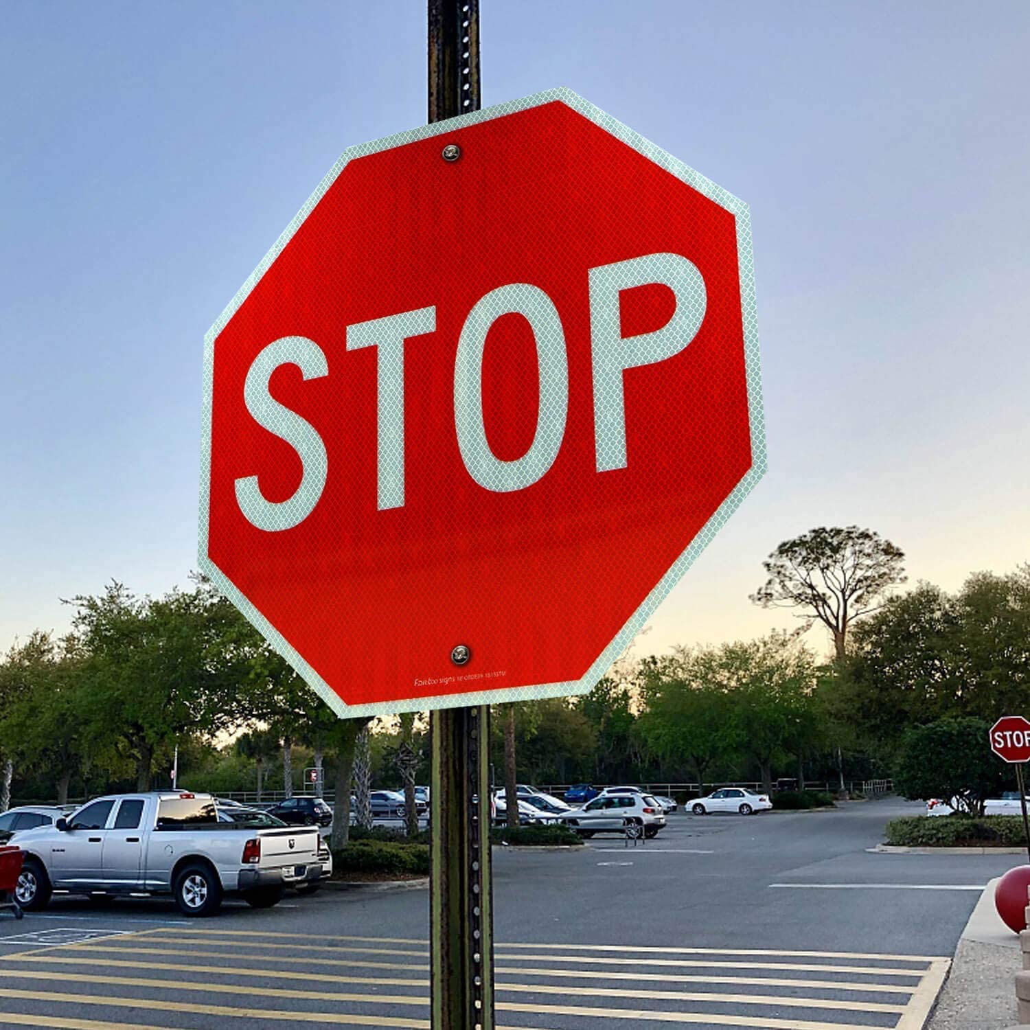 Stop Signs, 18 x 18 Inches Octagon Engineer Grade Reflective Sheeting Street Slow Warning Signs, Rust Free Aluminum, Reflective, UV Protected and Waterproof, Weather Resistant, Durable Ink
