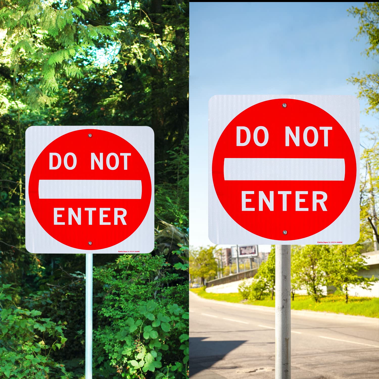 Do Not Enter Sign,12x12 Inch Square .040 Aluminum,Reflective Rust Free Metal Sign,Fade/ Weather Resistant,Easy to Mount,Indoor/Outdoor Use