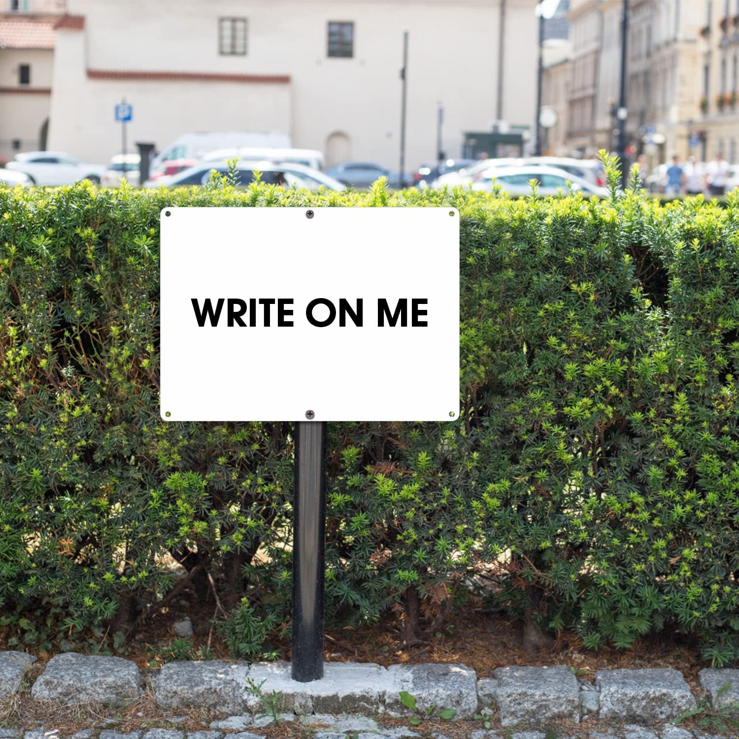 Faittoo Blank Write-On Metal Sign, Rust Free Aluminum, UV Protected, Waterproof, Weather Resistant, Durable Ink, Easy to Mount