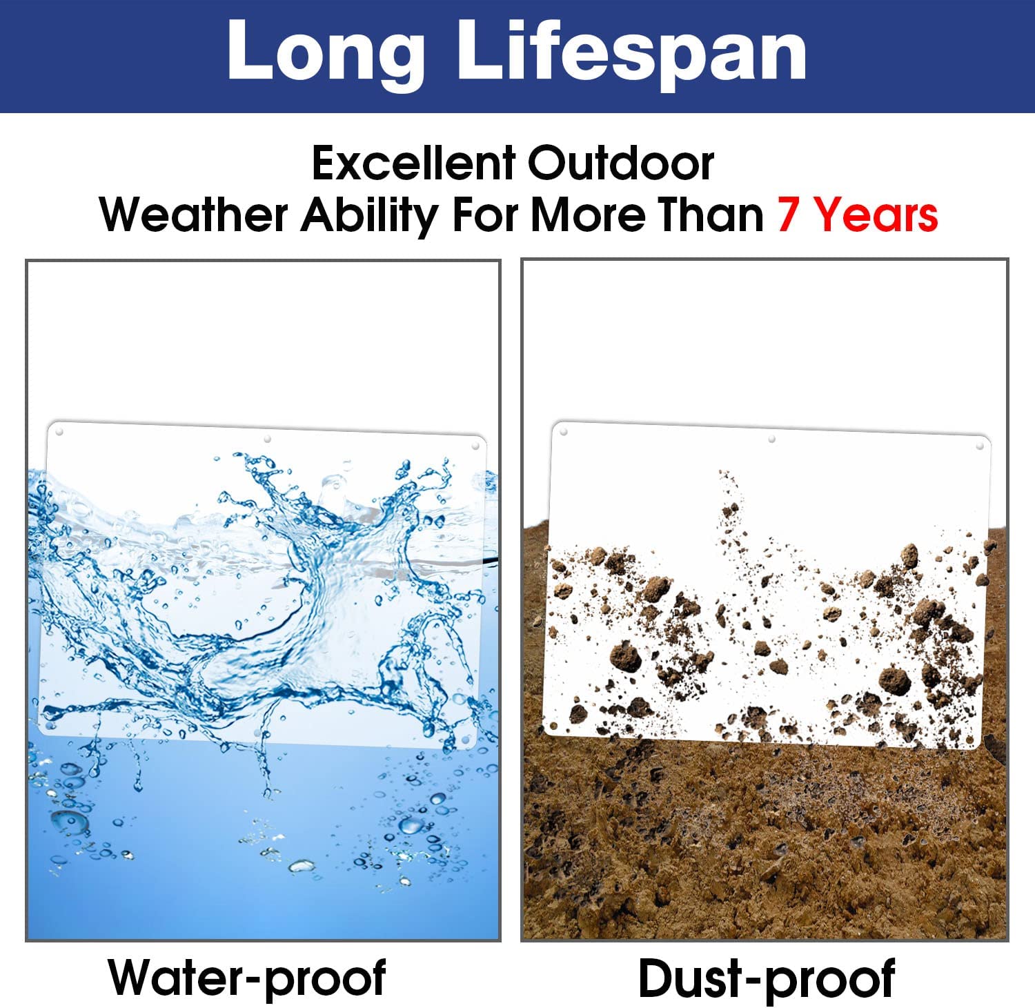 Faittoo Blank Write-On Metal Sign, Rust Free Aluminum, UV Protected, Waterproof, Weather Resistant, Durable Ink, Easy to Mount