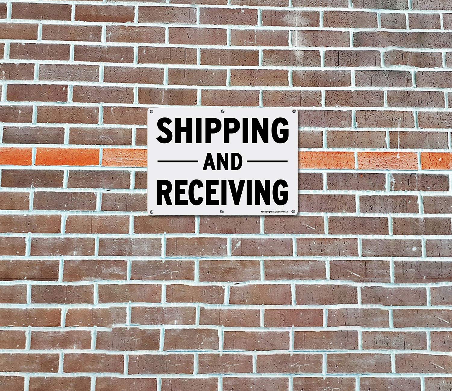 Shipping and Receiving Sign,14x10 Inches Rectangle Rust Free Aluminum Metal Sign,Weather/Fade Resistant,Easy to Mount,Black on White,Indoor/Outdoor Use