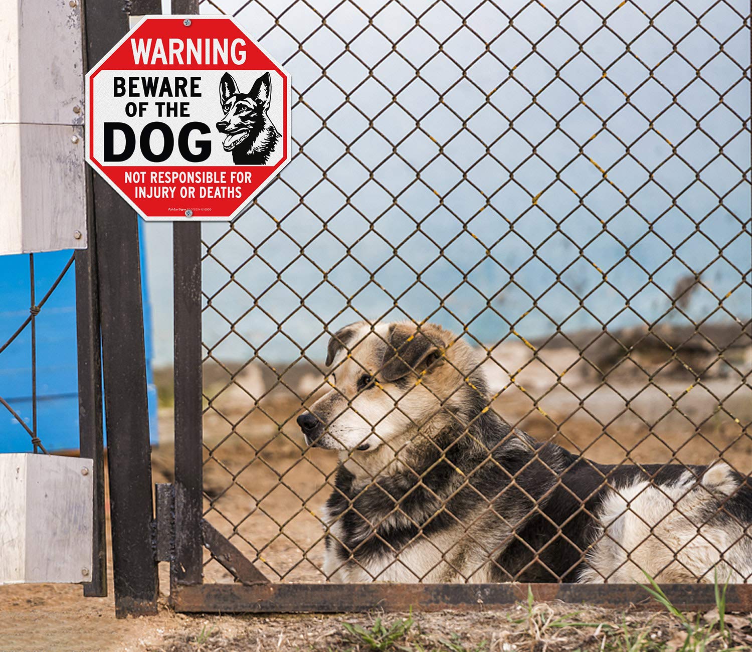 Beware of Dog Sign Not Responsible for Injury or Death,10x7 Inch Rust 