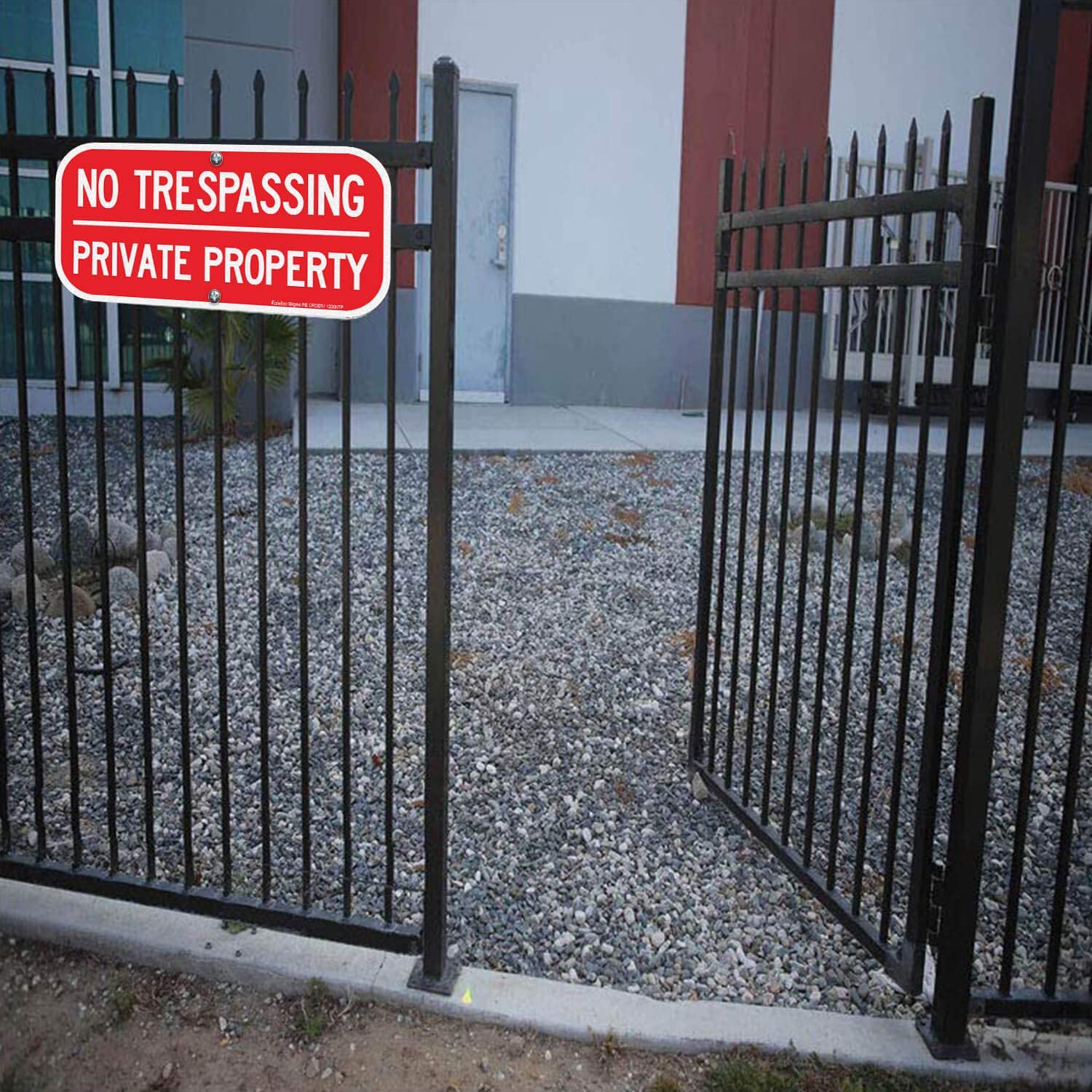 (4 Pack) No Trespassing Sign Private Property Sign, Reflective .40 Rust Free Aluminum 12 x 6 Inches, UV Protected, Weather Resistant, Waterproof, Durable Ink，Easy to Mount