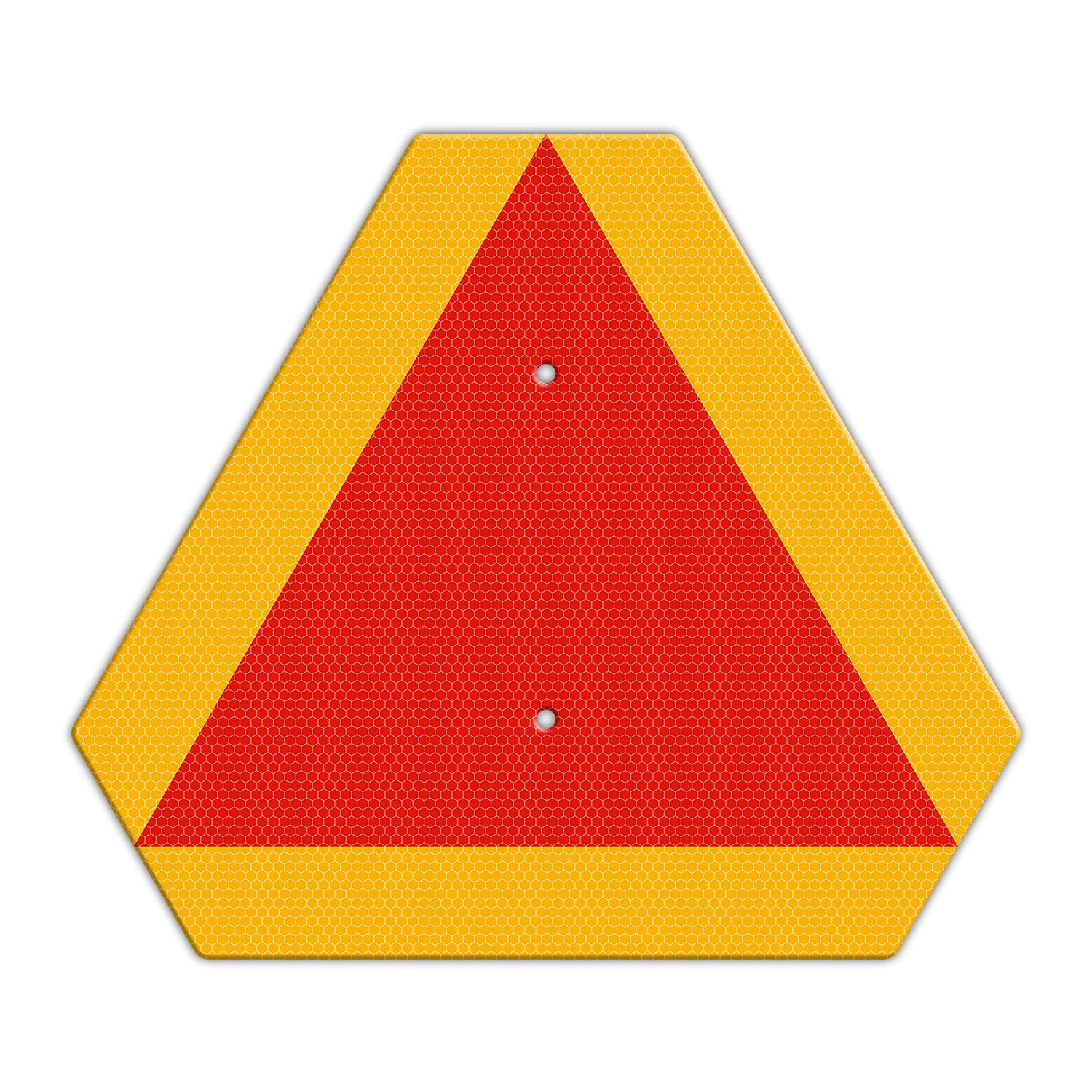 Slow Moving Vehicle Sign Triangle Sign with Reflector, Farm Triangle Safety Sign, SMV Sign, 14 x16 Engineering Grade Reflective Aluminum Golf Cart Accessories, Up to 7 Years Outdoor (Orange)