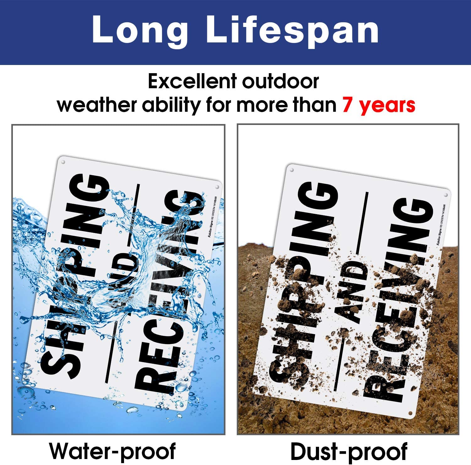 Shipping and Receiving Sign,14x10 Inches Rectangle Rust Free Aluminum Metal Sign,Weather/Fade Resistant,Easy to Mount,Black on White,Indoor/Outdoor Use