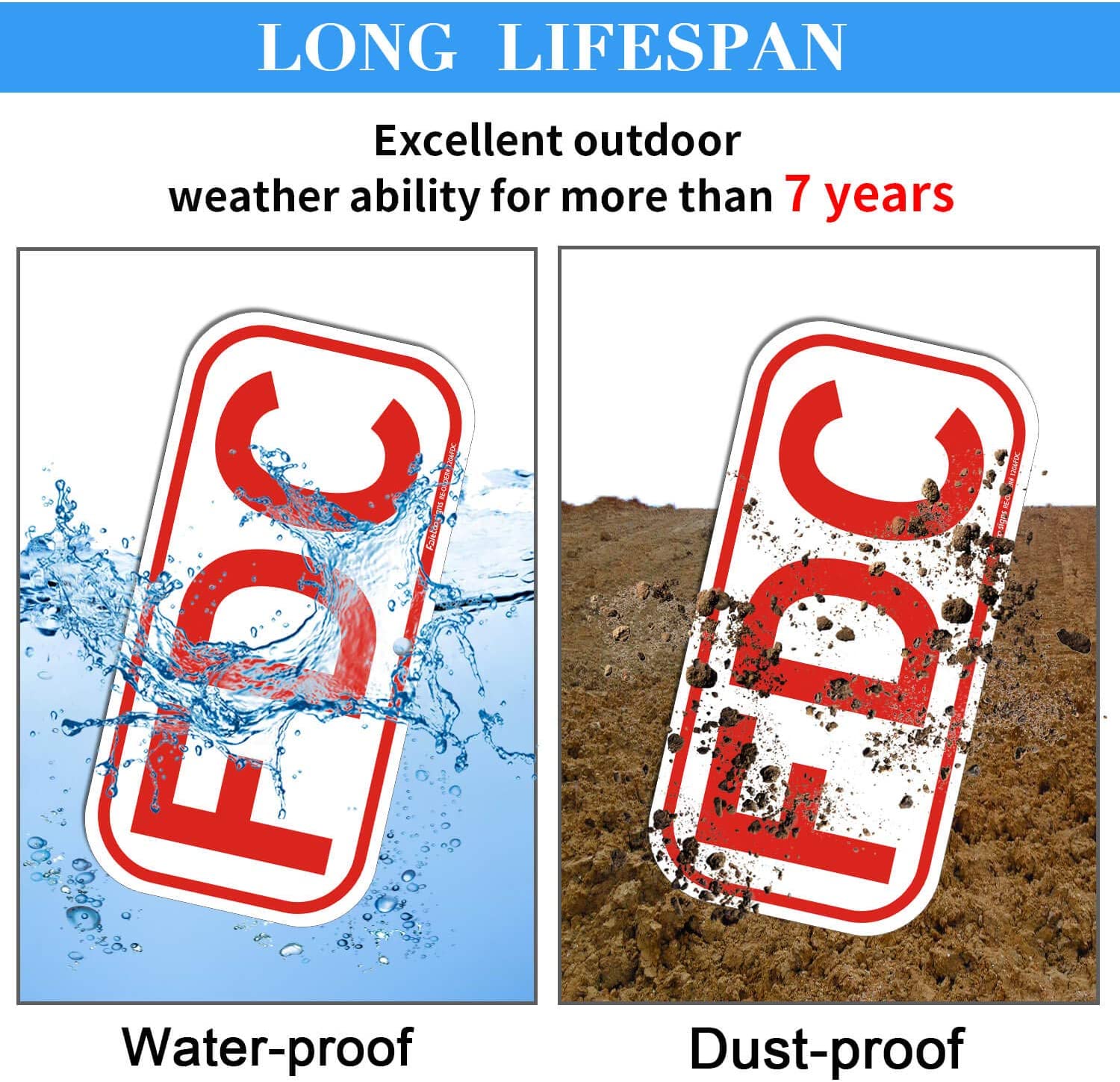 FDC Sign, Fire Department Connection Sign, 4 Pack, 12" x 6" .40 Rust Free Aluminum, UV Protected, Weather Resistant, Waterproof, Durable Ink，Easy to Mount