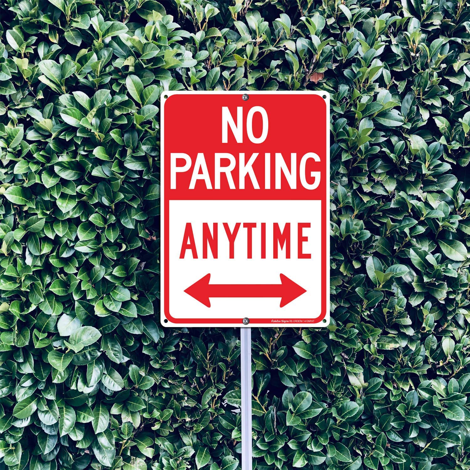 No Parking Anytime Sign with Arrows, No Parking Sign, Reflective .40 Rust Free Aluminum 14 x 10 Inches, UV Protected, Weather Resistant, Waterproof, Durable Ink, Easy to Mount
