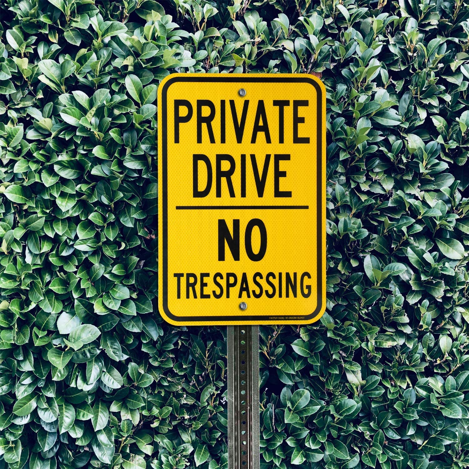 2 Pack Private Drive Sign, 18 x 12 Inches Engineer Grade Reflective Sheeting Rust Free Aluminum, Weather Resistant, Waterproof, Durable Ink, Easy to Mount,Outdoor Use