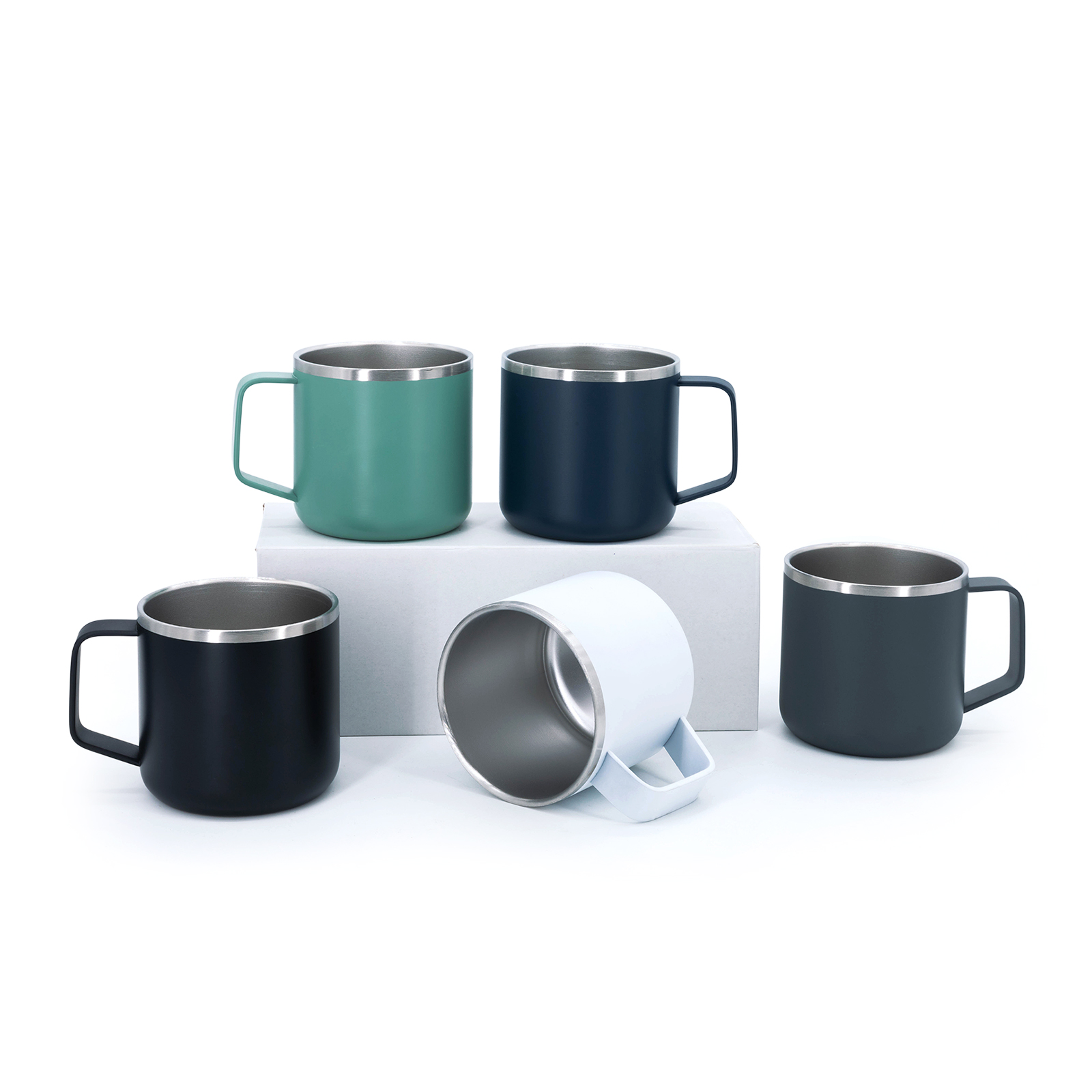 Stainless steel handle mug