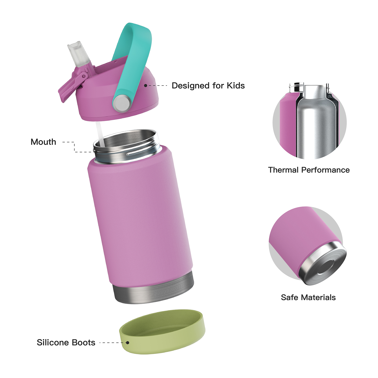 Stainless steel water bottle Kid type-B