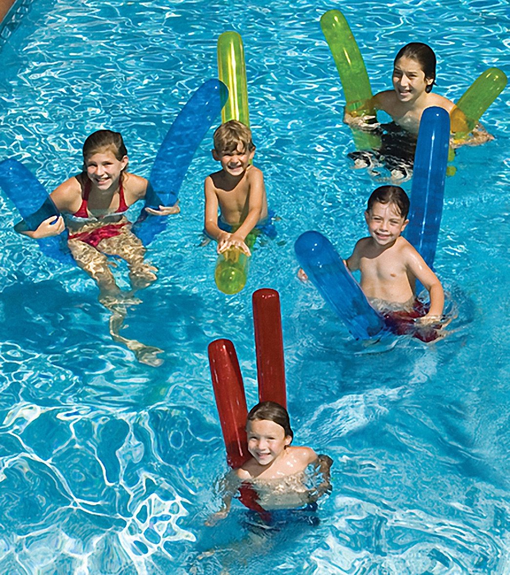 72" Inflatable Pool Noodles (6 pack) Assorted Colors