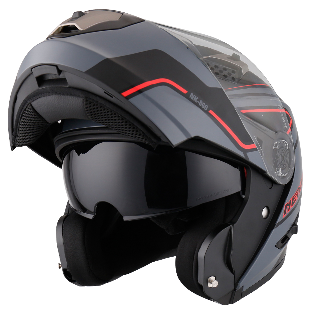 Motorcycle Flip up Modular Full Face Helmet ECE Approved Street Bike Helmet NK860 Nenki Helmet