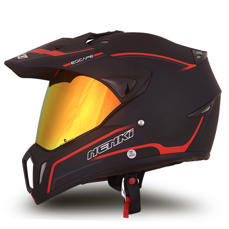 Dual Sport Motorcycle Helmet DOT Certified NK-310 Full Face Motocross Off Road Dirt Bike ATV MX Revo Mirror Free Interchangeable