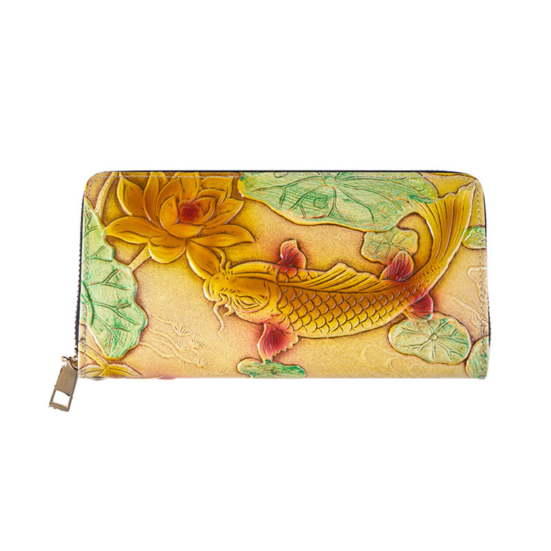 Novinka - Dlhá peňaženka z teľacej kože