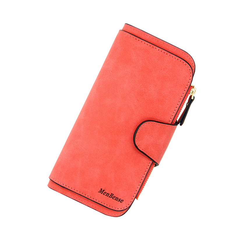 Dlhá peňaženka z hovädzej kože z olejového vosku