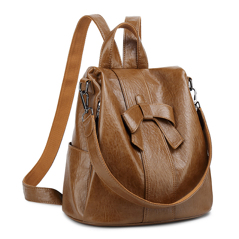 Nový ruksak proti krádeži s mašľou z ovčej kože