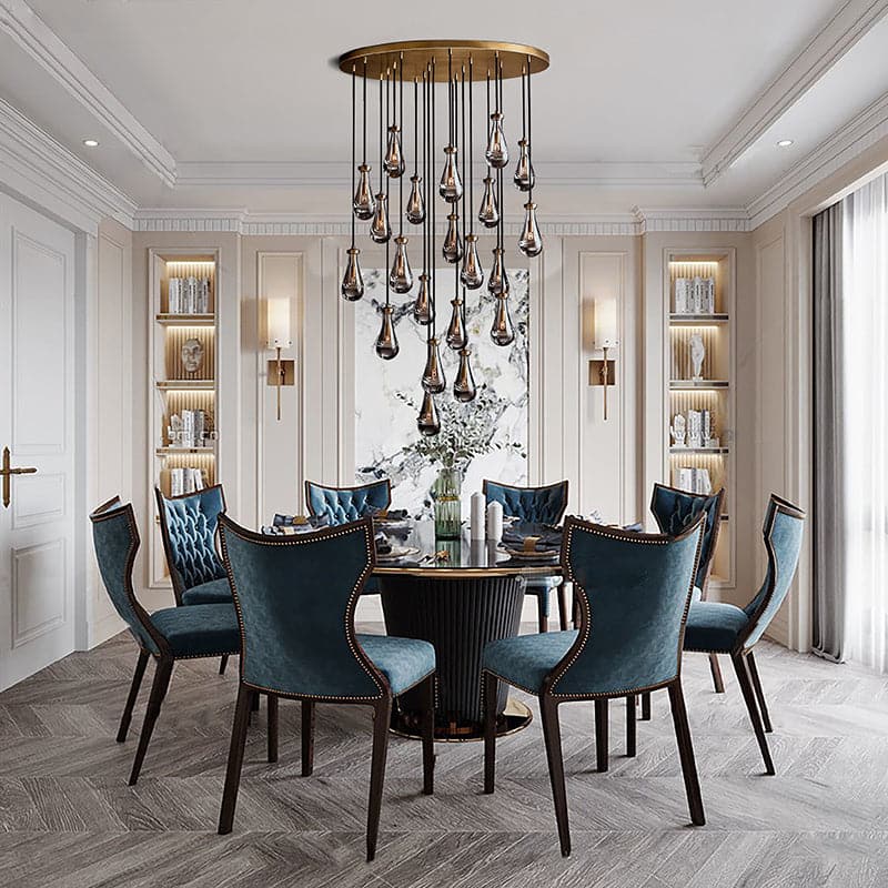 Raindrop Round Chandelier 47", Rain Chandelier