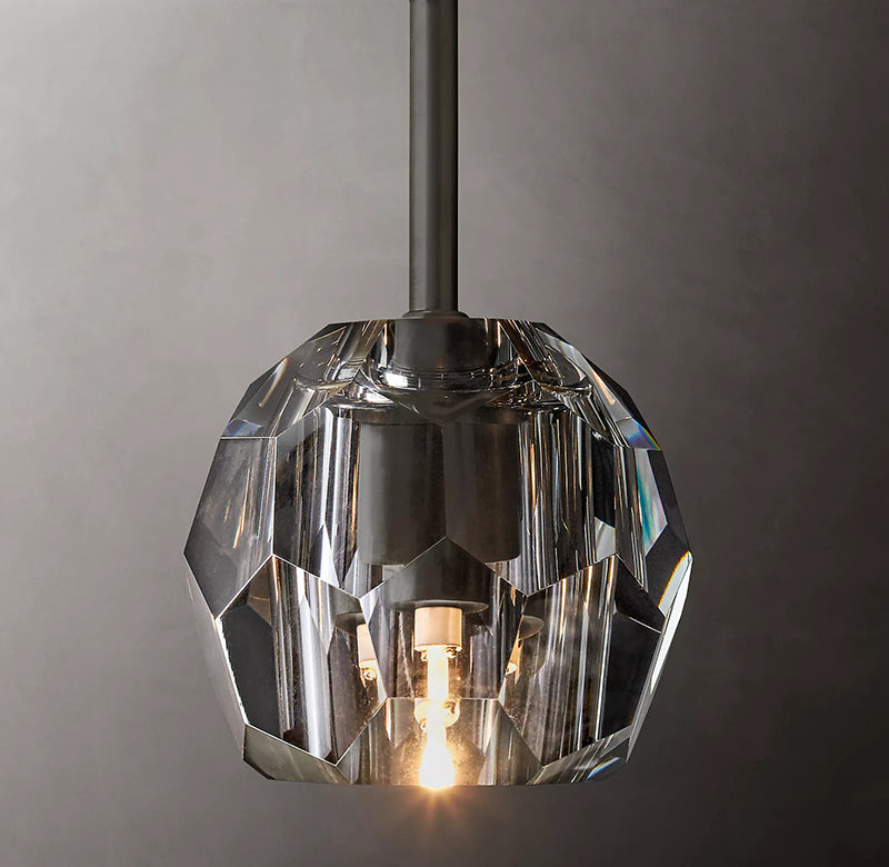 Boule Crystal Smoky Pendant Light