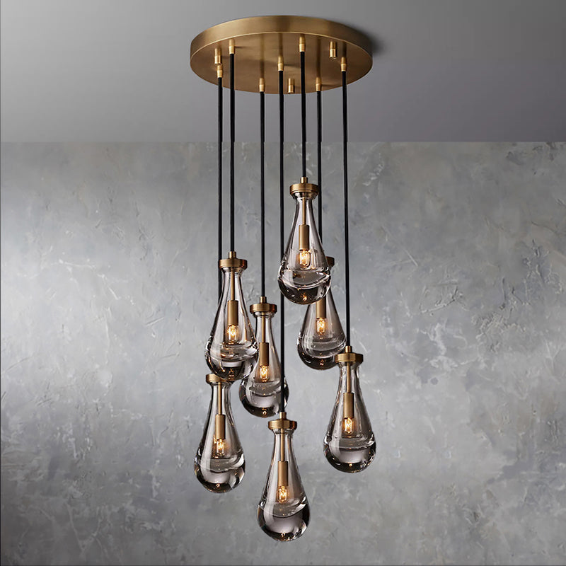 Raindrop Round Chandelier 18", Rain Chandelier