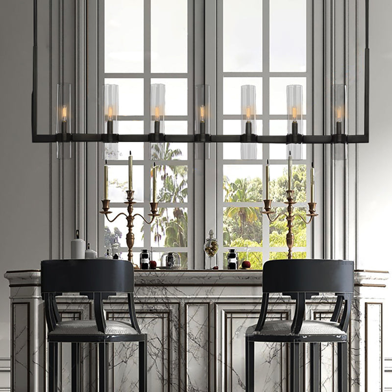 Ravelle Linear Chandelier For Art Blown Glass 71"