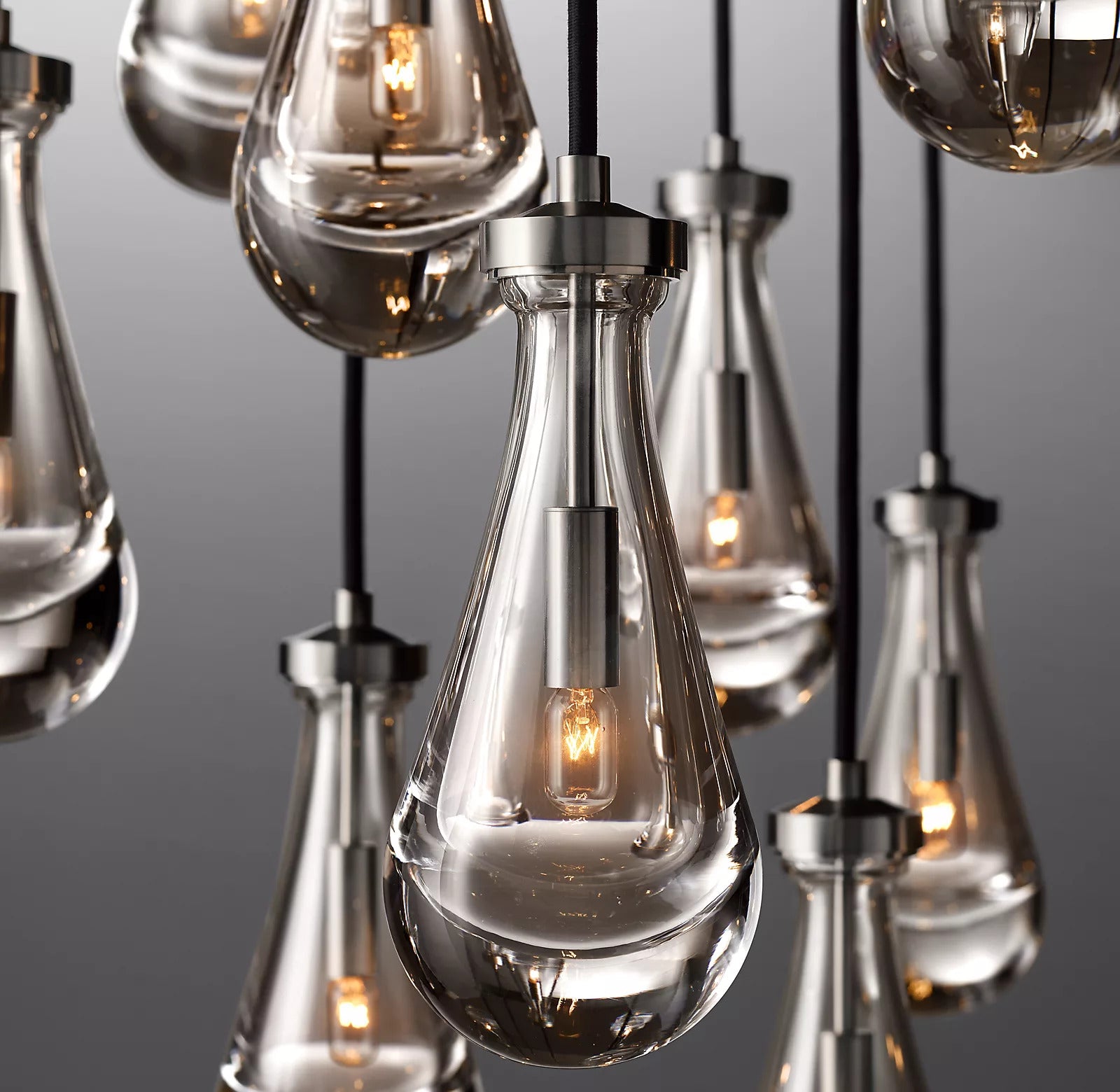 Raindrop Round Chandelier 36", Rain Chandelier