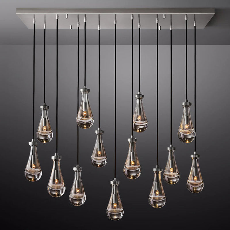 Raindrop Linear Chandelier 54", Rain Chandelier