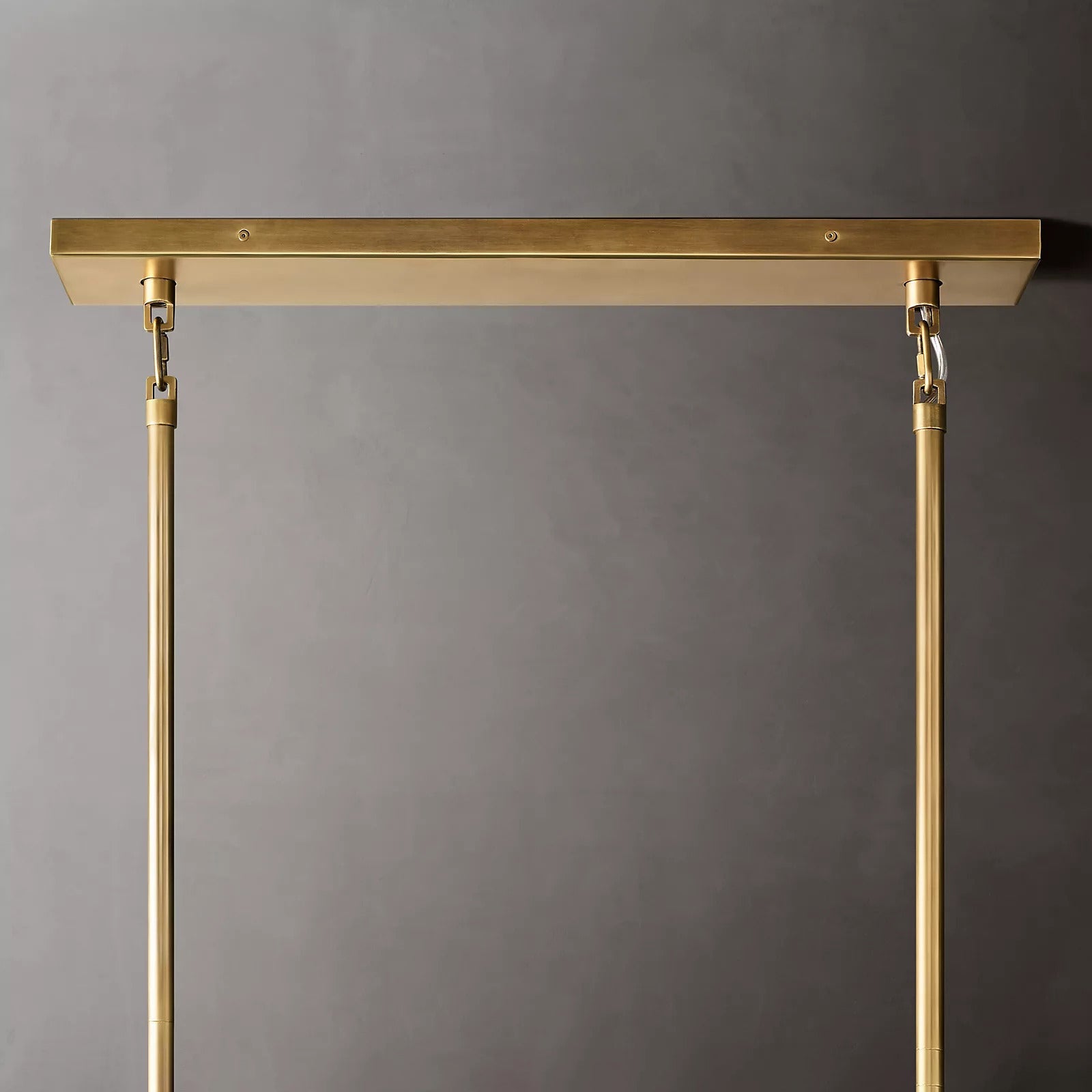 Chiara Glass Tiered Rectangular Chandelier 54"