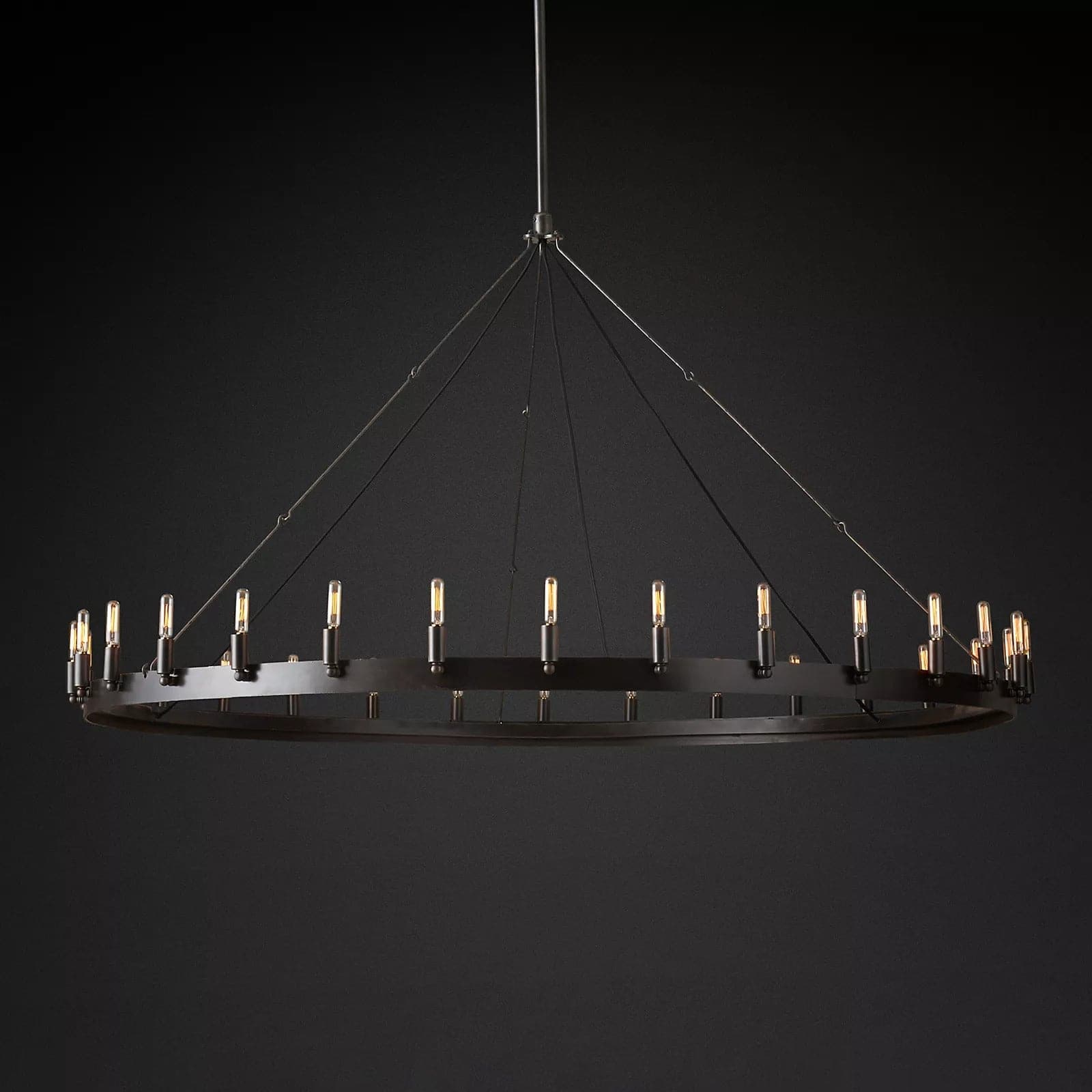 Vintage Round Chandelier 63" 30-Lights