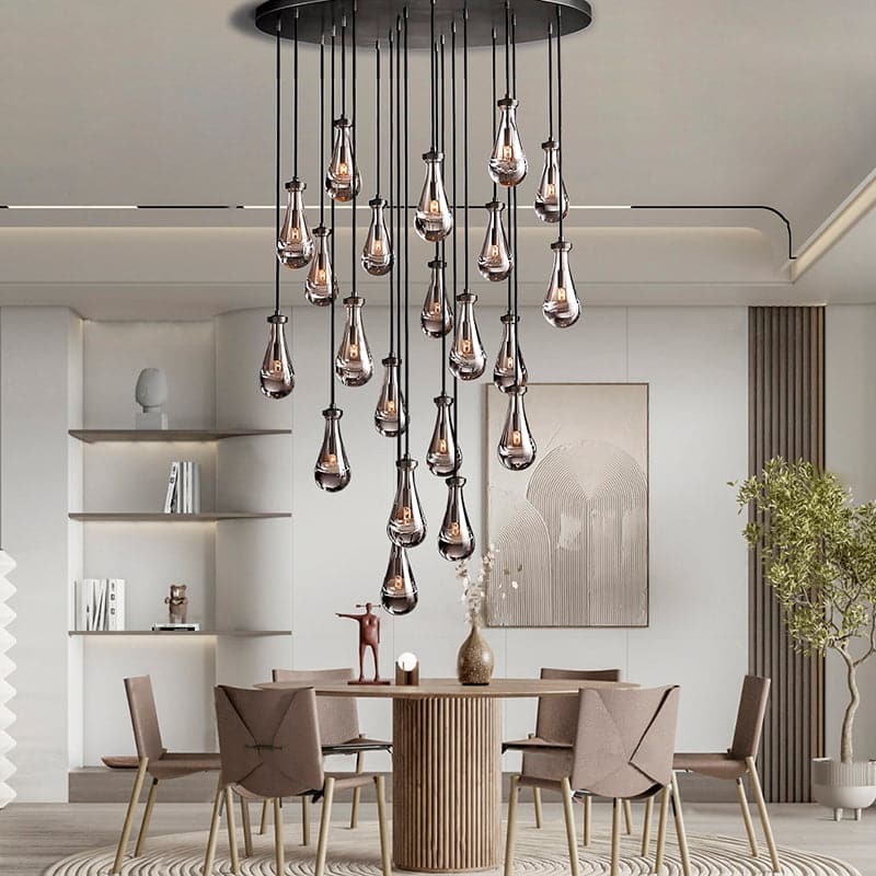 Raindrop Round Chandelier 47", Rain Chandelier