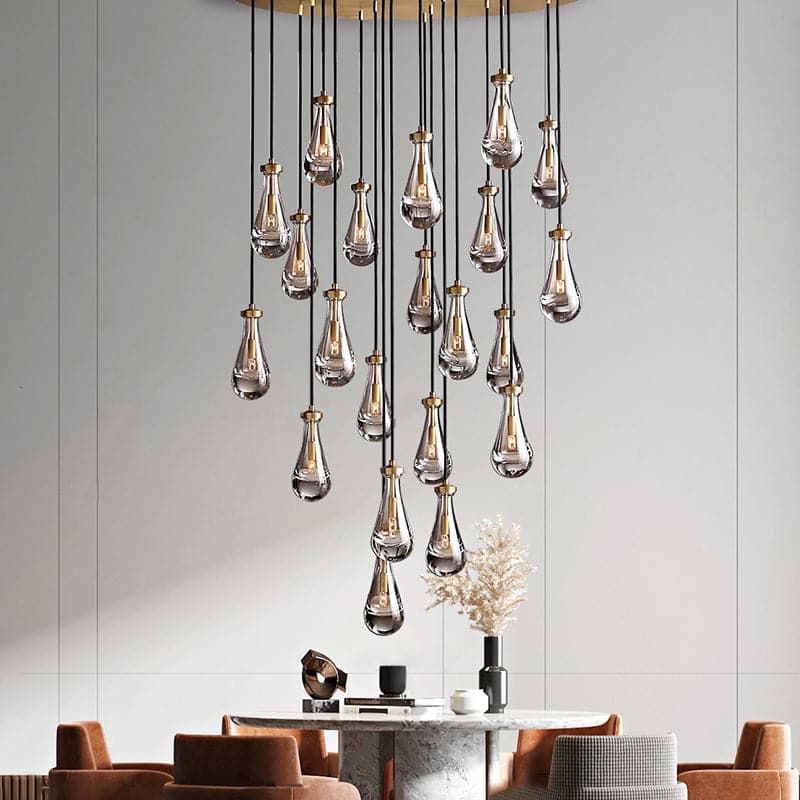 Raindrop Round Chandelier 47", Rain Chandelier
