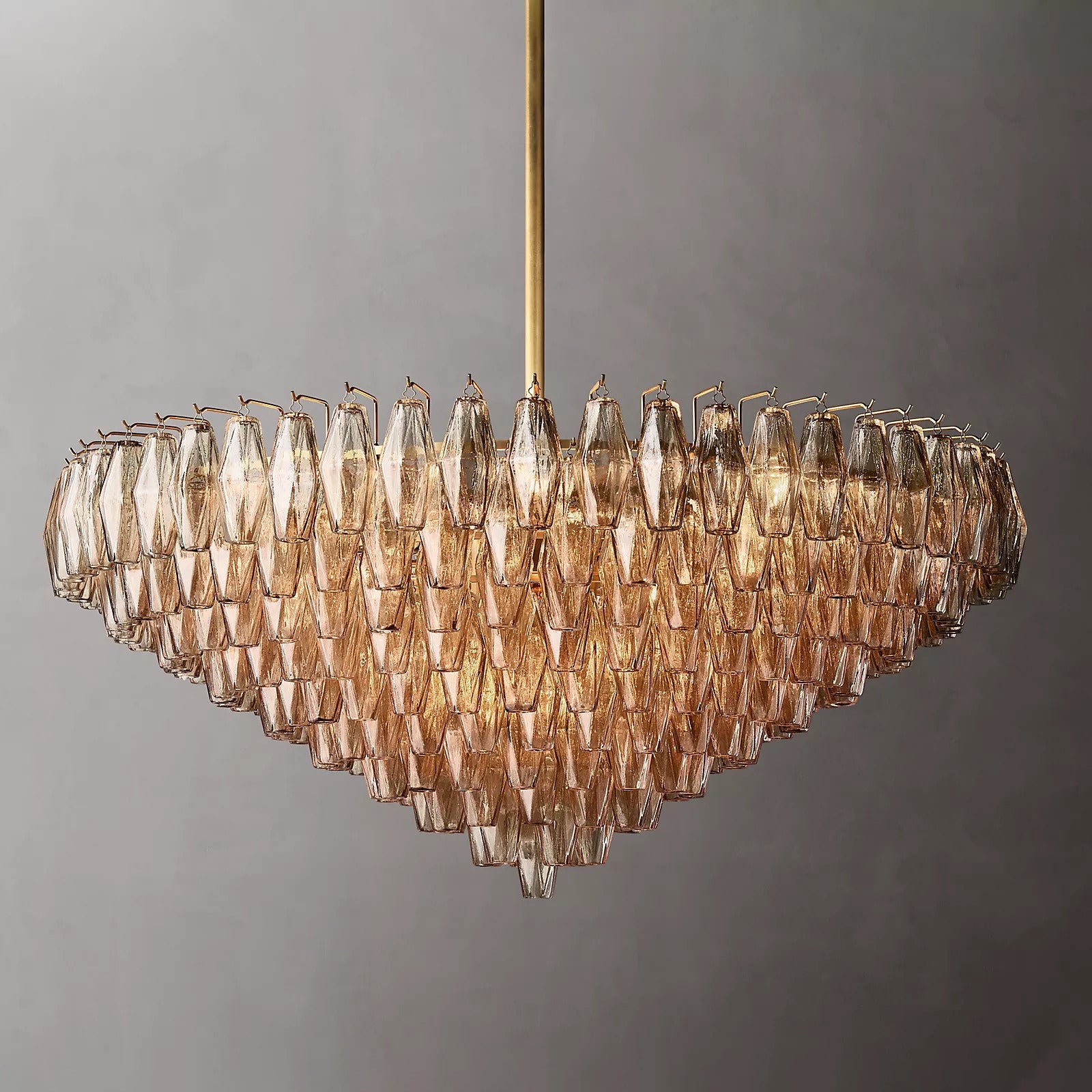 Chiara Glass Tiered Round Chandelier 47"