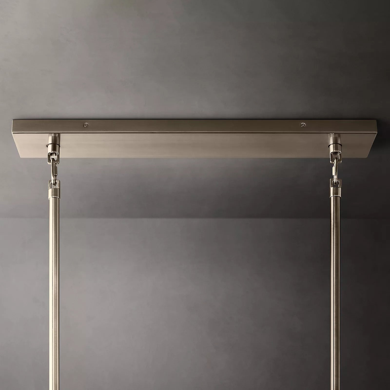 Chiara Glass Tiered Rectangular Chandelier 54"