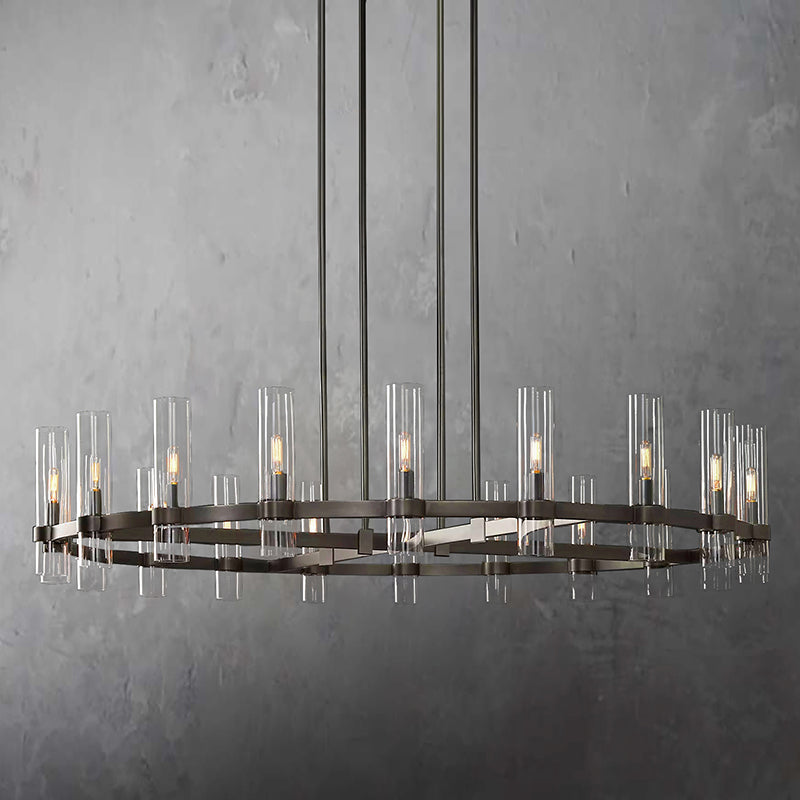 Ravelle Round Chandelier For Art Blown Glass 60"