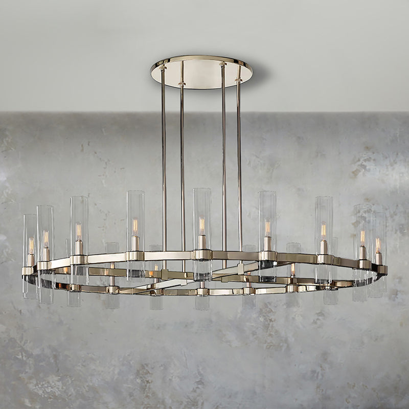 Ravelle Round Chandelier For Art Blown Glass 60"