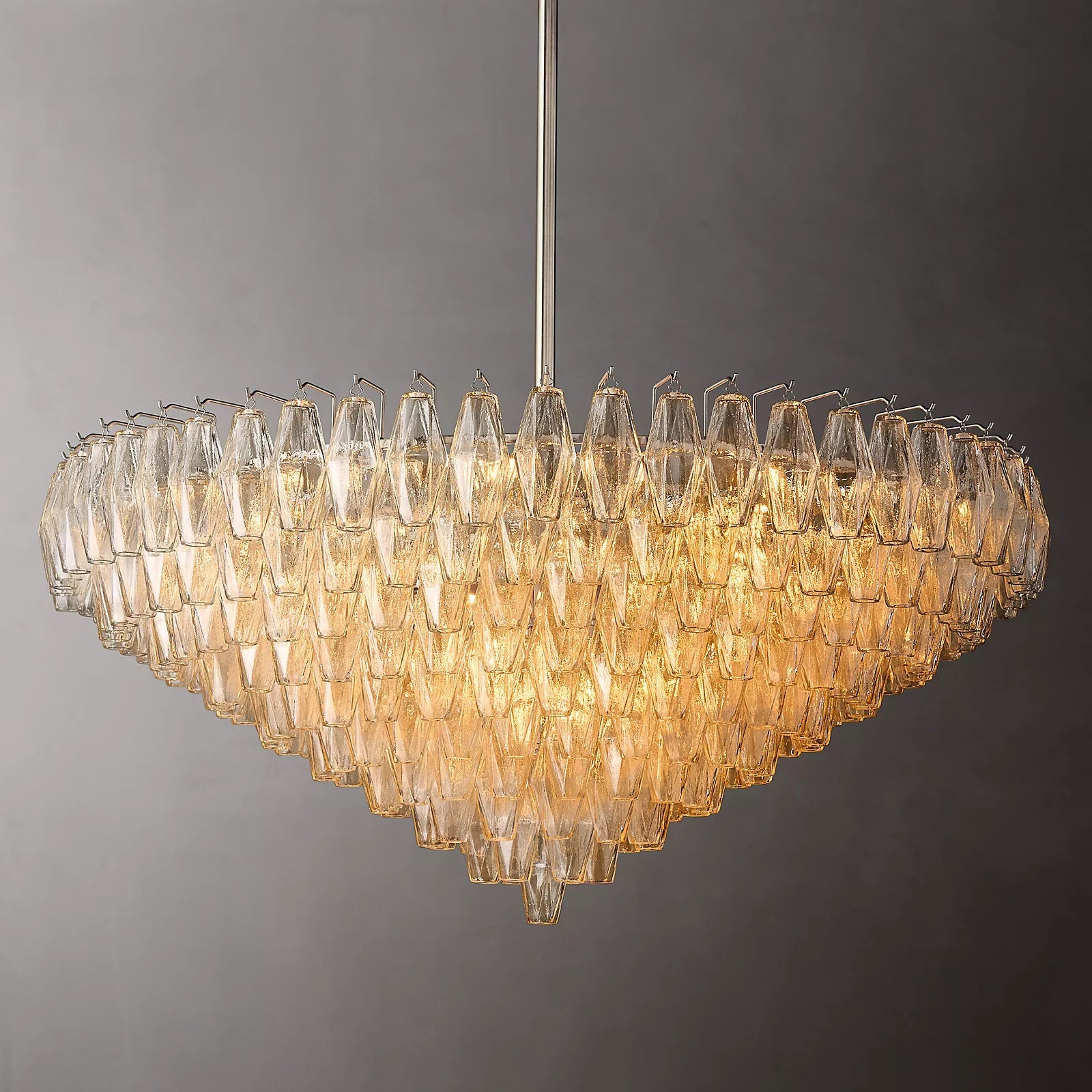 Chiara Glass Tiered Round Chandelier 47"