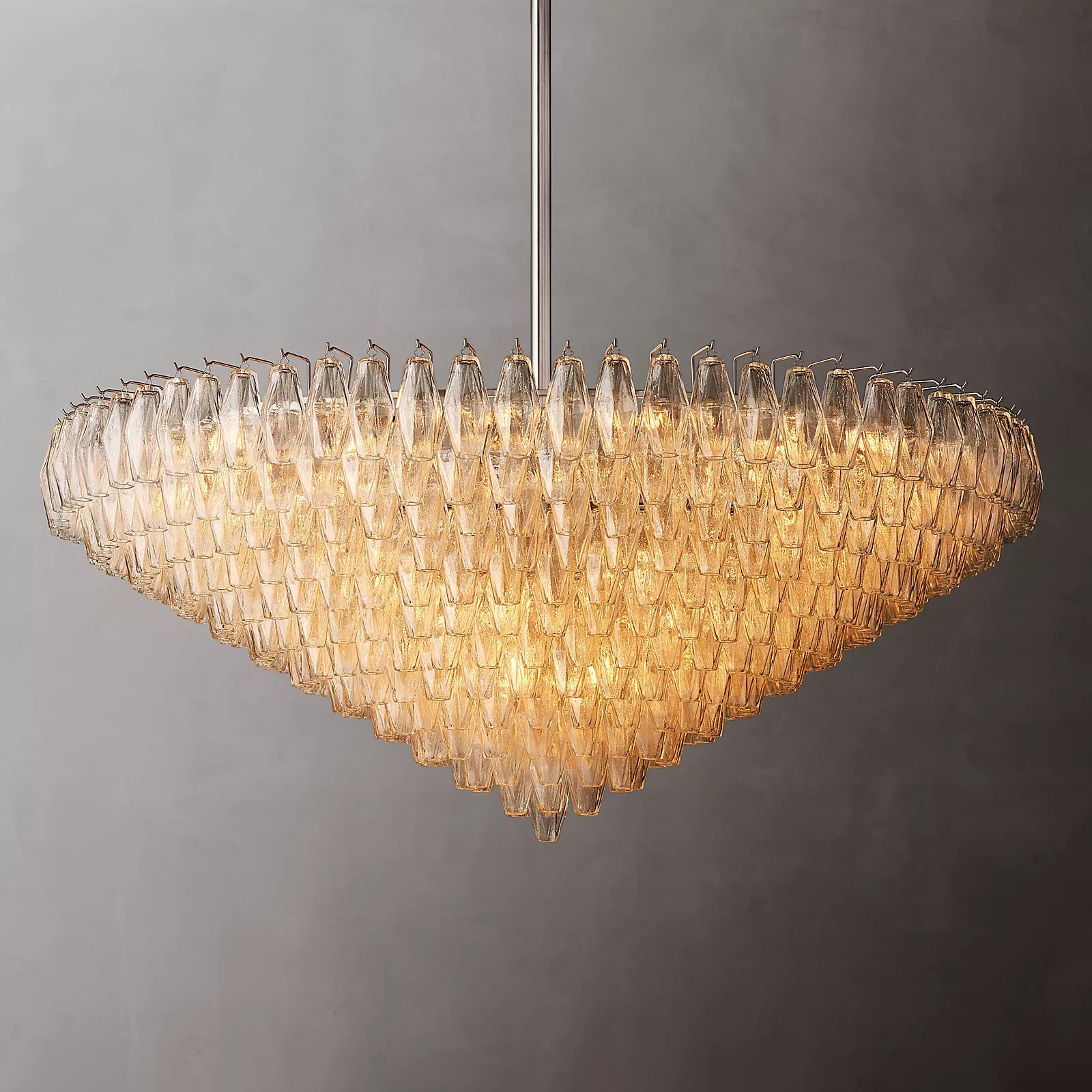 Chiara Glass Tiered Round Chandelier 61"