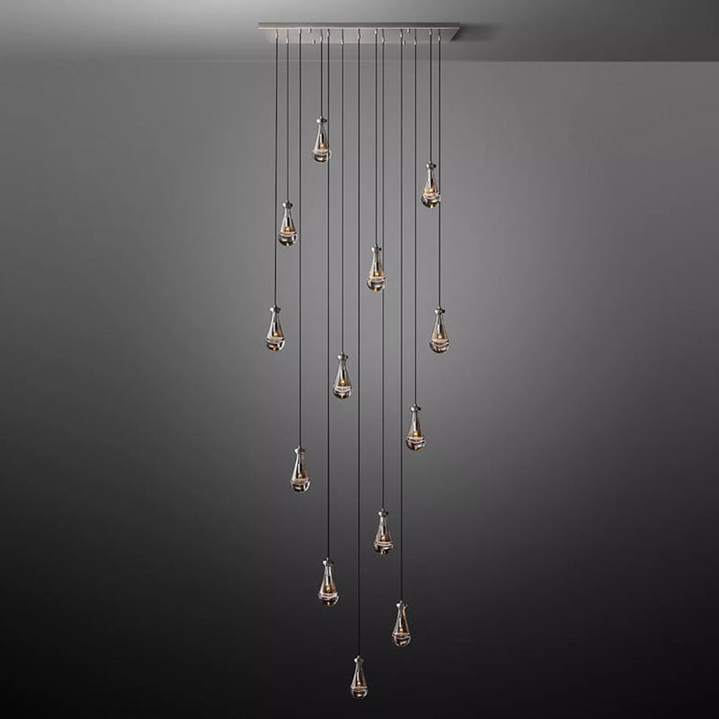 Raindrop Linear Chandelier 54", Rain Chandelier