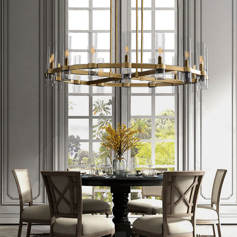 Ravelle Round Chandelier For Art Blown Glass 48"