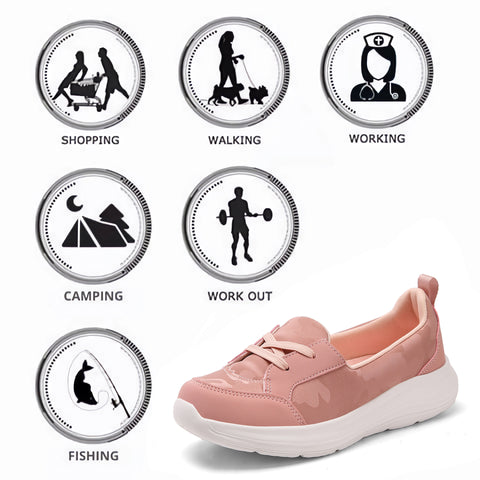 Onecomfy Orthopedic Women Shoes Breathable Slip On Arch Support Non-slip